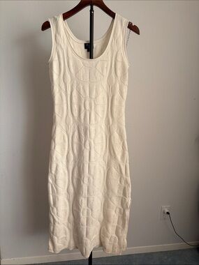 Roller Rabbit Cream Sleeveless Knit Maxi Dress